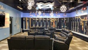 Fußball Umkleidekabine der Frauen an der UNC, eine der besten Universitäten in den USA